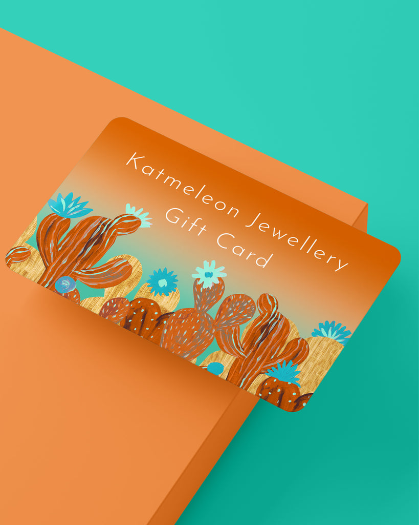 The Katmeleon Jewellery Gift Card is perfect for any special occasion or celebration. The gift card offers recipients a way purchase independently designed and handmade jewellery. Give the gift of luxury and style with this exclusive gift card.