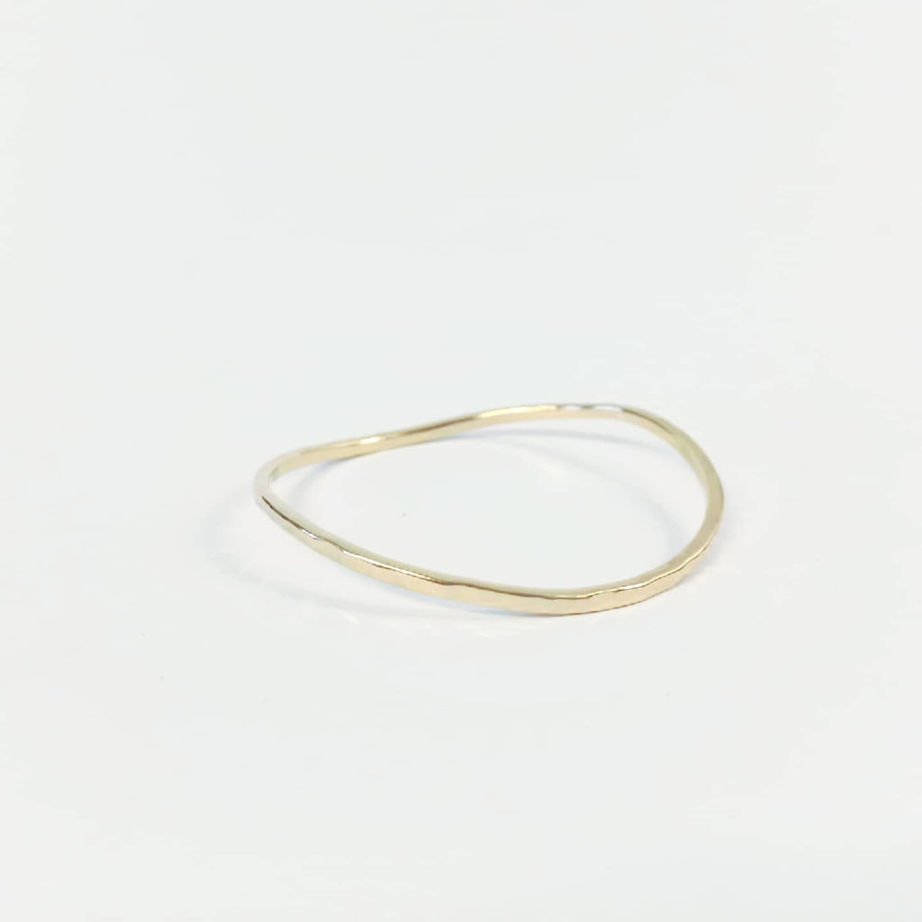 Brass hammered Florence bangle 