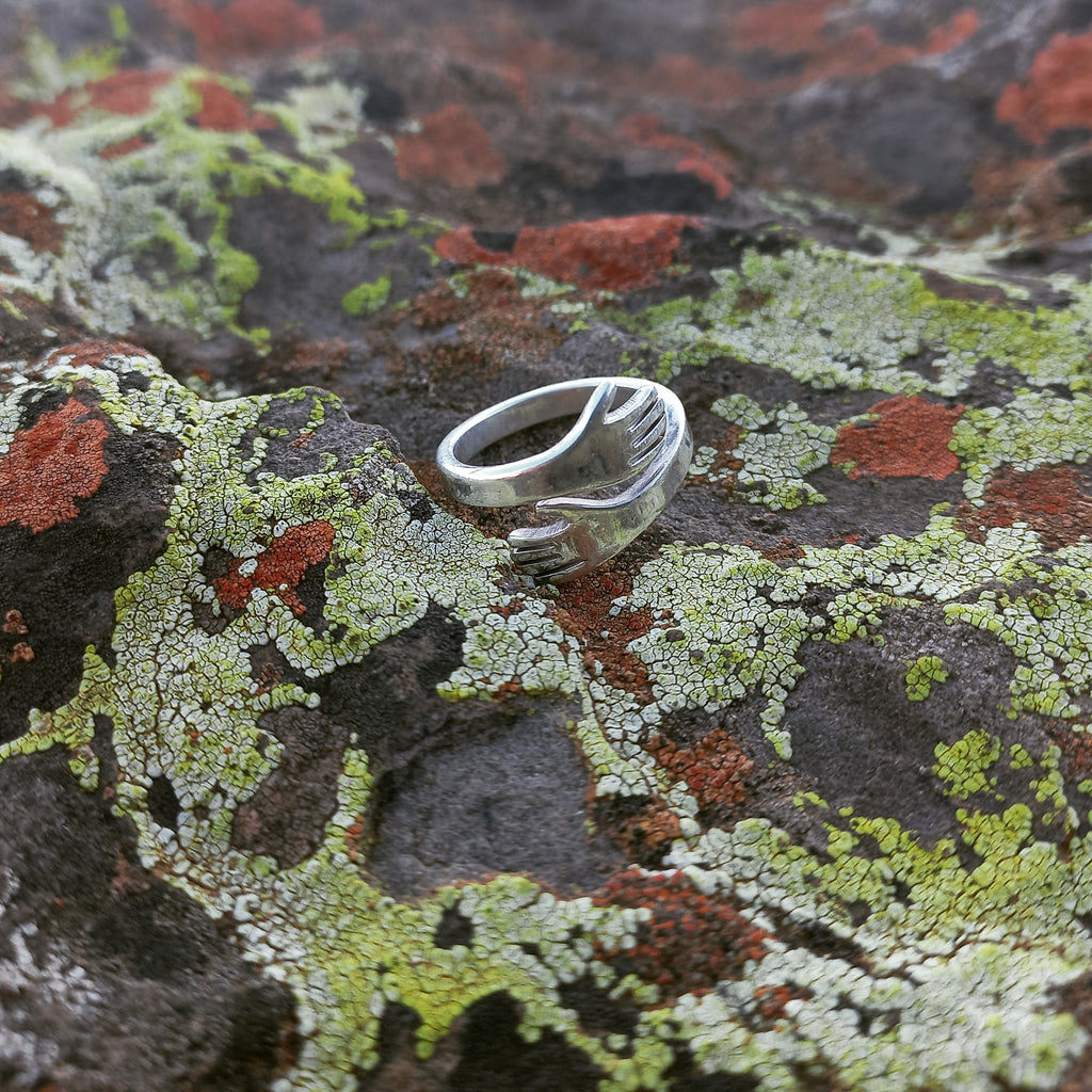 Sterling Silver Hug ring 