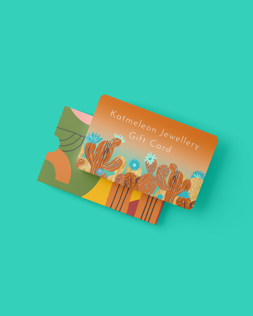 The Katmeleon Jewellery Gift Card is perfect for any special occasion or celebration. The gift card offers recipients a way purchase independently designed and handmade jewellery. Give the gift of luxury and style with this exclusive gift card.