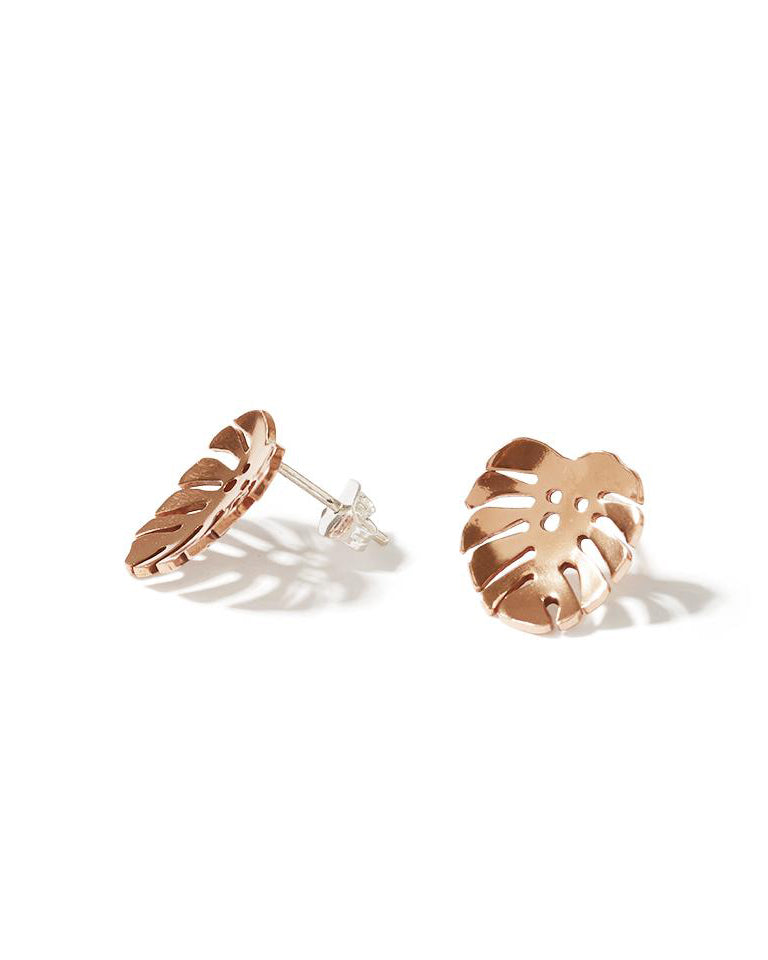 Copper Delicious Monster earrings with earring post and butterfly