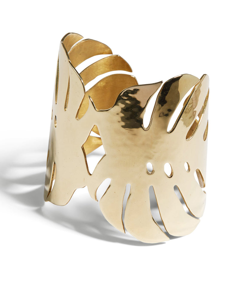 Handmade Brass Delicious Monster Cuff with polished finish