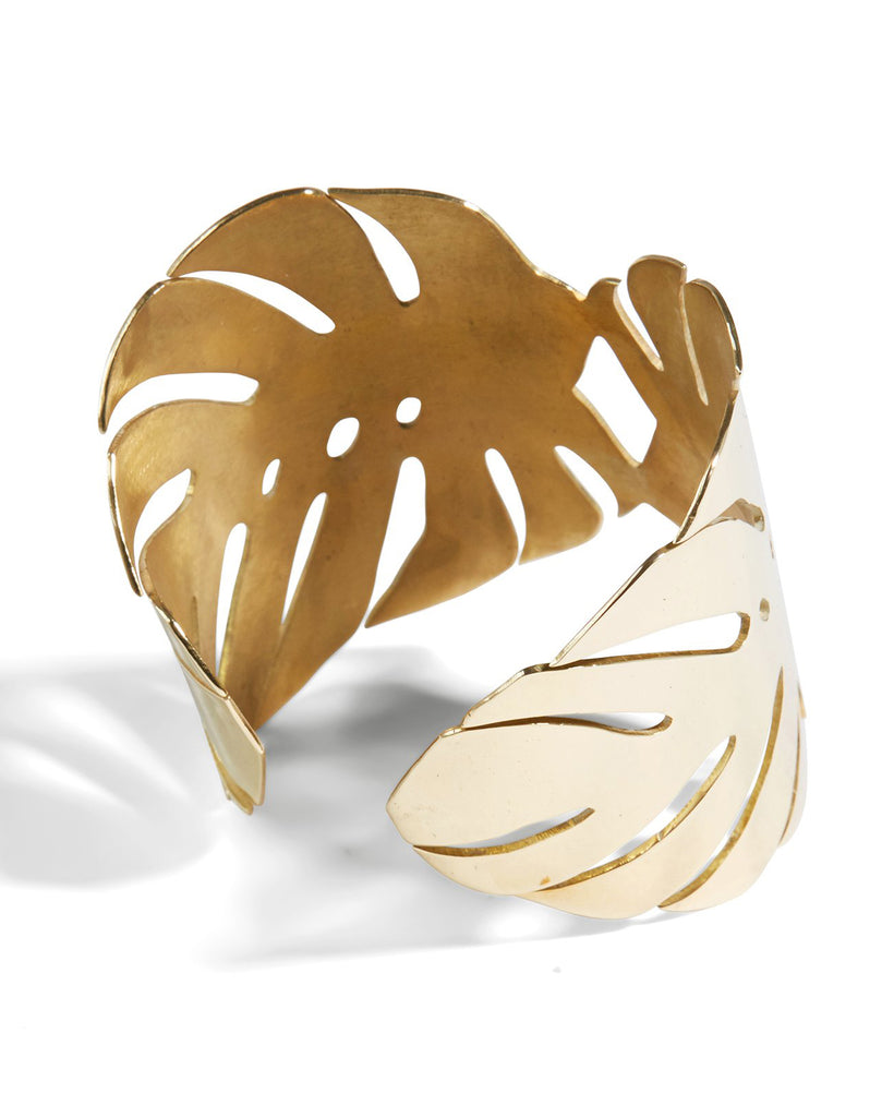 Handmade Brass Delicious Monster Cuff with polished finish